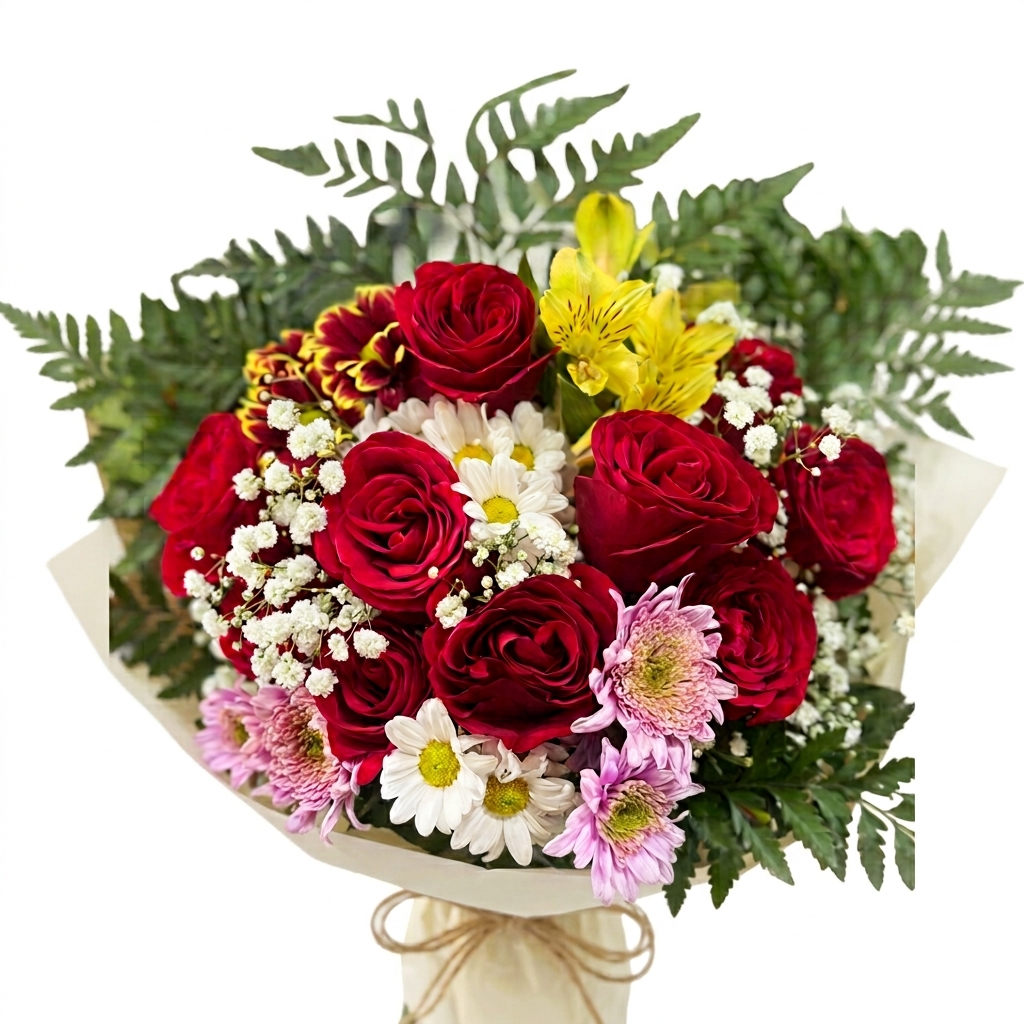 Buqu� Paix�o do Campo - 8 Rosas Importadas